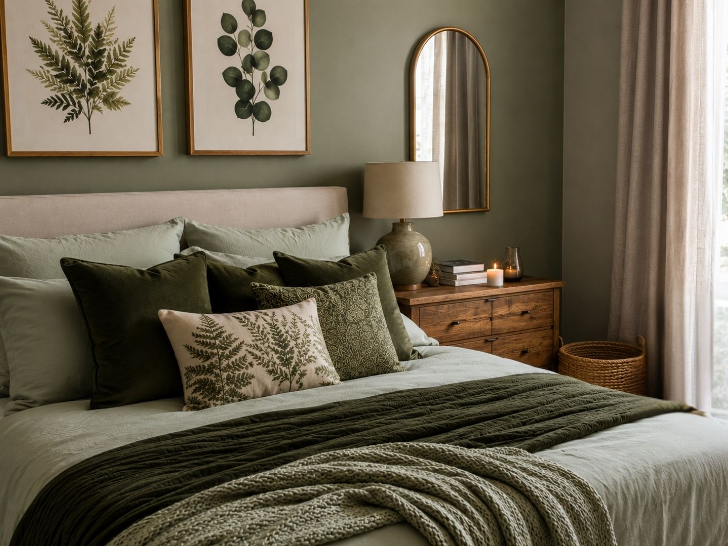 Sage green bedroom ideas